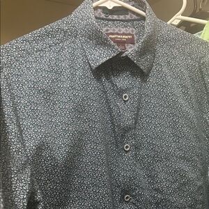 Johnston & Murphy Navy Speckled Men's Shirt
